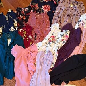 Floral and Solid Color Blouses Collection